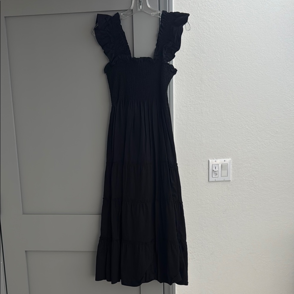 Elegant Black Ruffled Dress